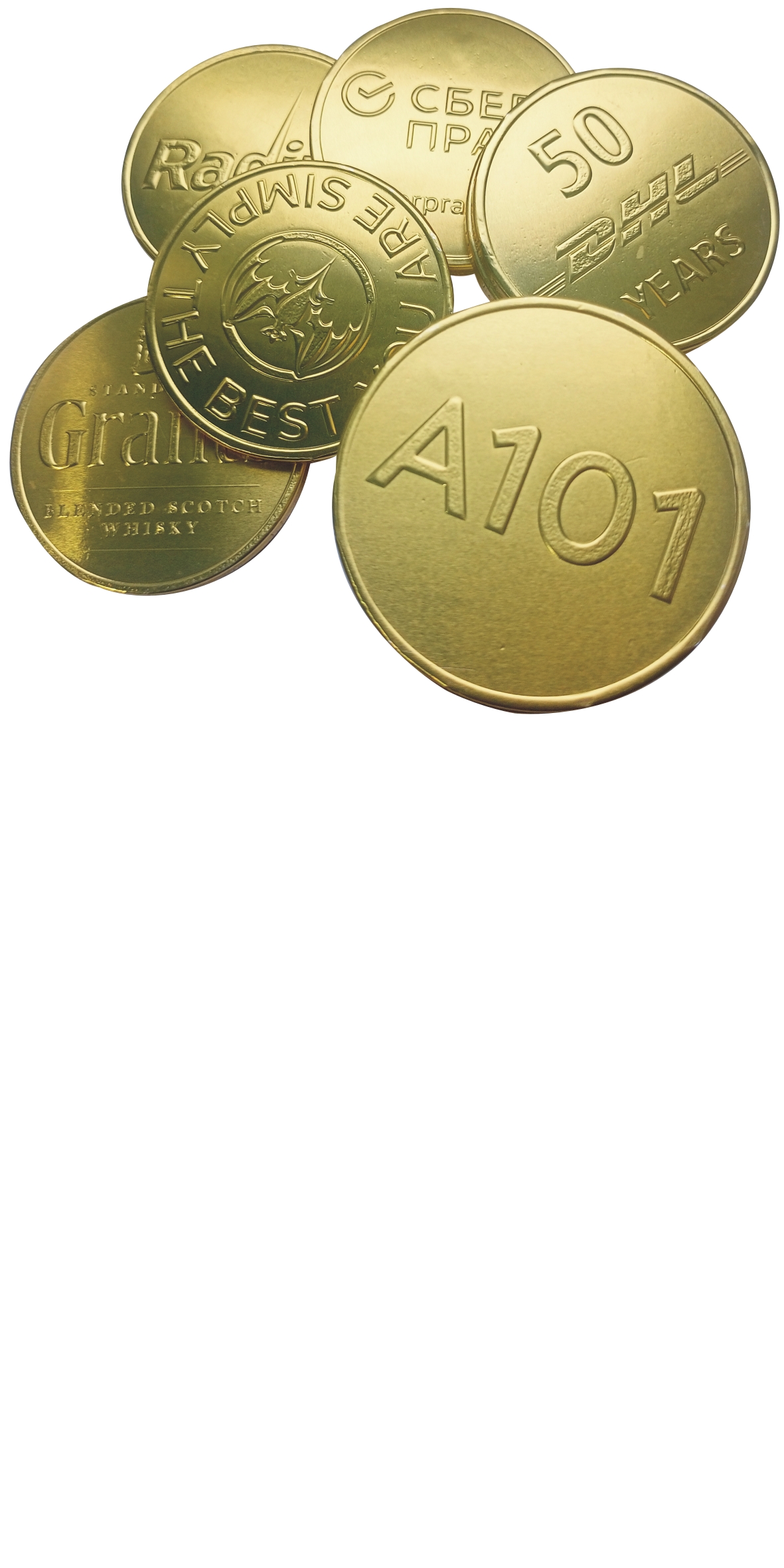 Шоколадные медали с логотипом на заказ