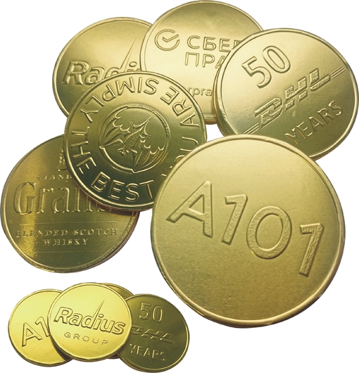 Шоколадные медали с логотипом на заказ